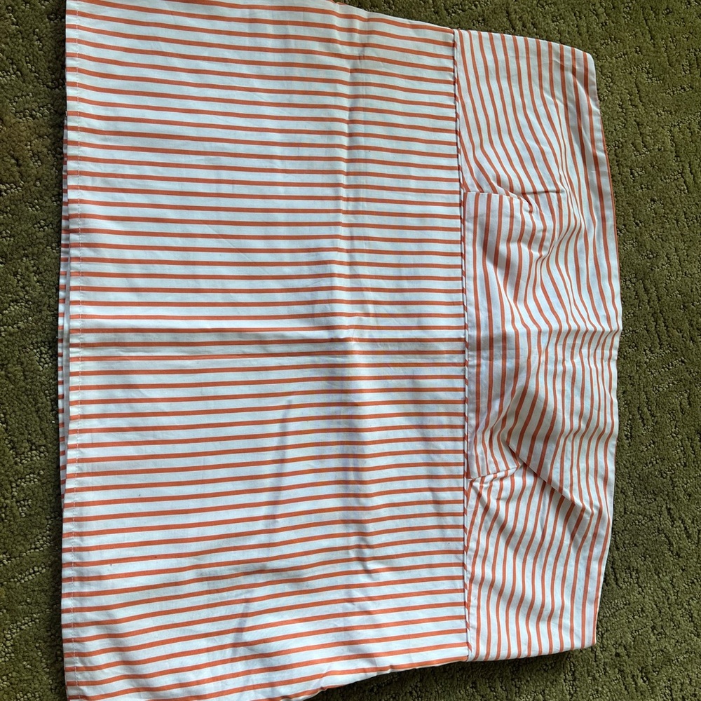 J. Crew NWT Striped Orange and White poplin tube top size 12